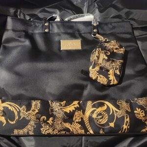 Versace Black and Gold Tote Bag
